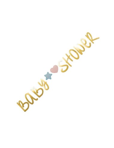 FESTONE "BABY SHOWER" ORO LUCIDO 20CM X 2MT - L'Officina delle