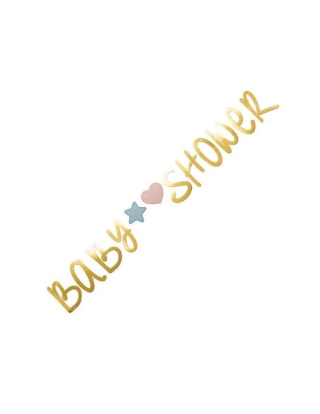 FESTONE "BABY SHOWER" ORO LUCIDO 20CM X 2MT - L'Officina delle