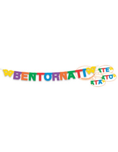 Festone Bentornata/e/i/o - L'Officina delle feste