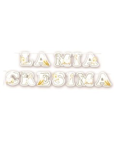 FESTONE CARTA "LA MIA CRESIMA" MT.4,5X18cm - L'Officina delle 2