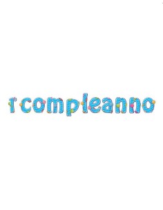 FESTONE CARTA 1° COMPLEANNO CELESTE CARAMELLE MT.3XH20CM - 2