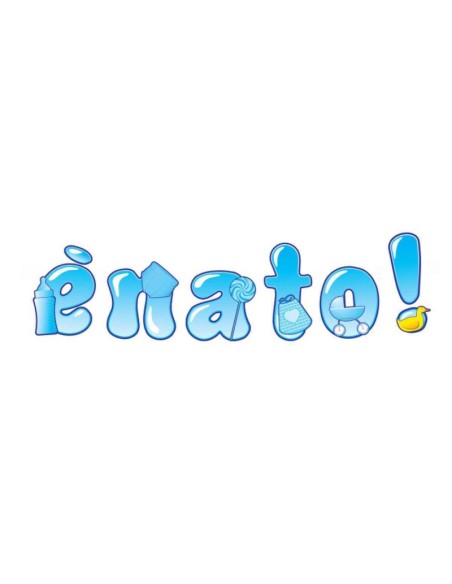 FESTONE CARTA E' NATO CELESTE 1,5MT - L'Officina delle feste