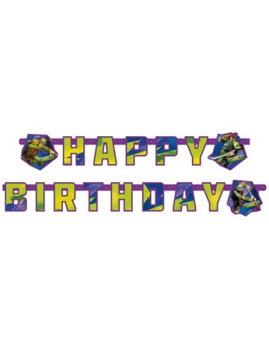 FESTONE HAPPY BIRTHDAY NINJA TURTLES 1,80MT - L'Officina delle