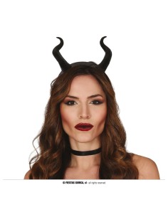 FRONTINO CORNA DEMONIO BORDEAUX E NERE - L'Officina delle feste 2