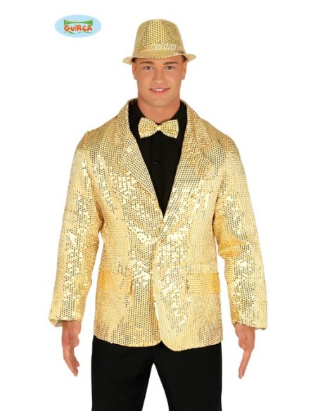 GIACCA PAILLETTES ORO TG.M 48-50 - L'Officina delle feste