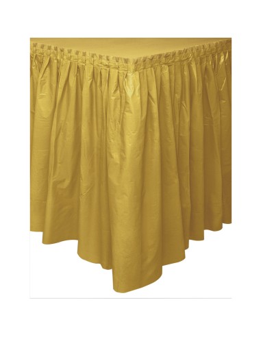 GONNA GIROTAVOLA PLASTICA 73*274 GOLD - L'Officina delle feste