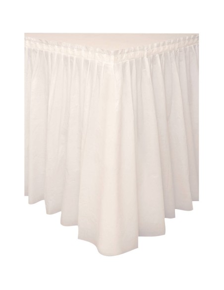 GONNA GIROTAVOLA PLASTICA 74*426 IVORY - L'Officina delle feste