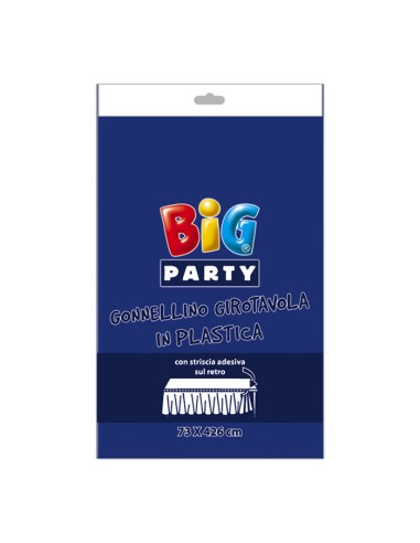 GONNA GIROTAVOLA PLASTICA BLU CM.73x426 - L'Officina delle feste