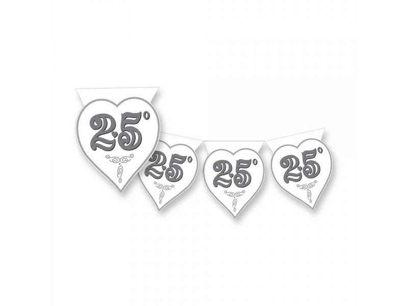 BANDIERINA 25 ANNIV. CUORE MT 3.60