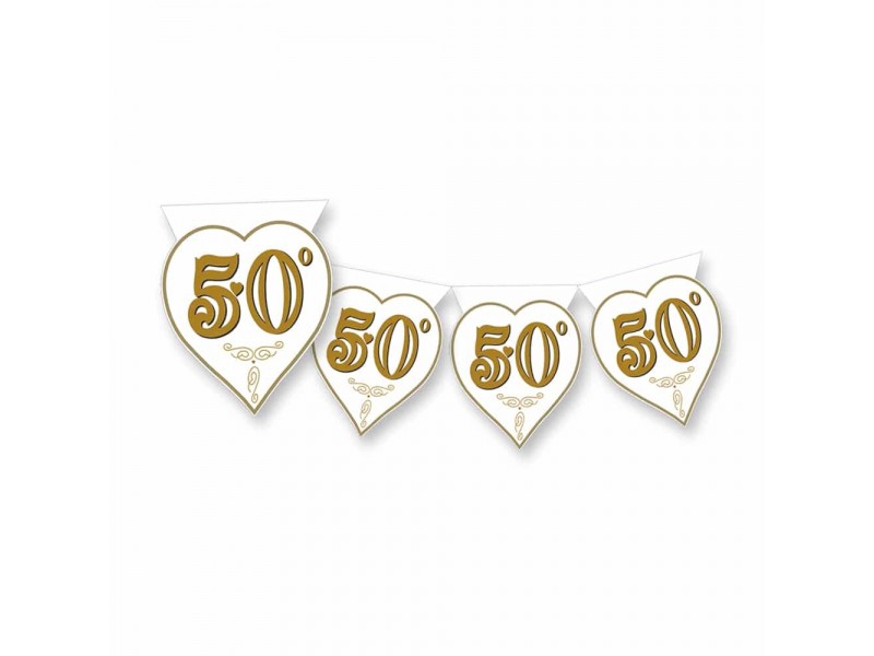 BANDIERINA 50 ANNIV. CUORE MT 3.60