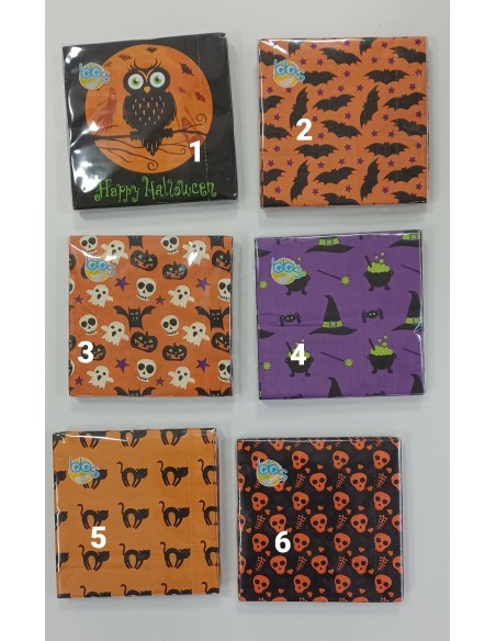 HALLOWEEN MIX 20 TOVAGLIOLI 33X33CM - L'Officina delle feste HALLOWEEN MIX 20 TOVAGLIOLI 33X33CM - L'Officina delle feste