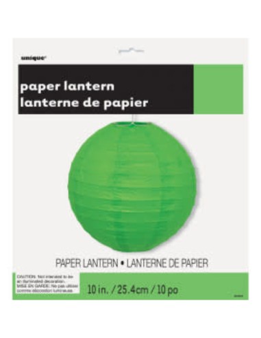 LANTERNA CARTA DIAM.24,5 CM VERDE LIME GREEN - L'Officina delle