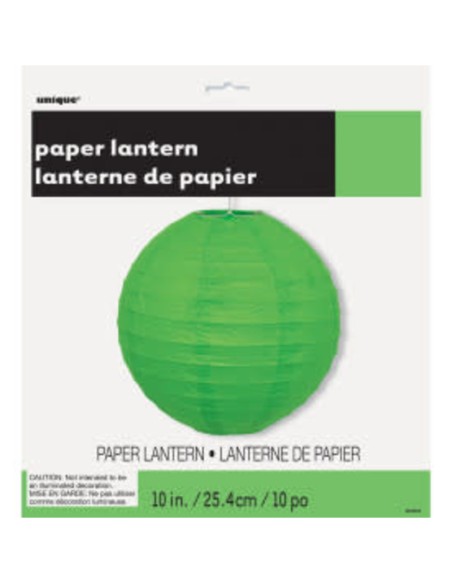 LANTERNA CARTA DIAM.24,5 CM VERDE LIME GREEN - L'Officina delle