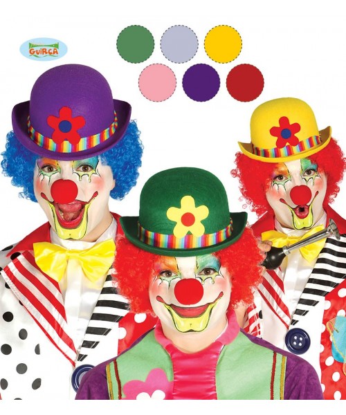 SOMBRERO BOMBIN FIELTRO PAYASO SURTIDO