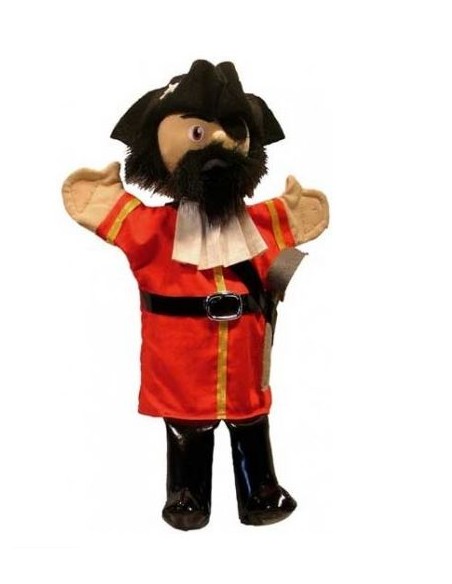 Marionetta stoffa capitan pirata 35cm - L'Officina delle feste