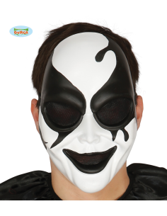Maschera arlecchino killer bianca e nera - L'Officina delle 2