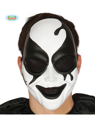 Maschera arlecchino killer bianca e nera - L'Officina delle