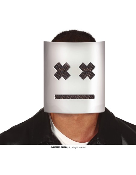 MASCHERA BIANCA CON CROCI IN PVC - L'Officina delle feste