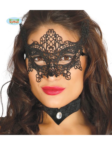 MASCHERA RICAMATA NERA - L'Officina delle feste