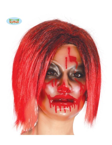 MASCHERA TRASP. DONNA INSANGUNATA - L'Officina delle feste