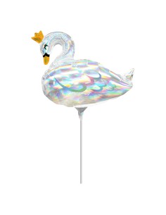 MINISHAPE 14" CIGNO IRIDESCENTE 35CM - L'Officina delle feste 2