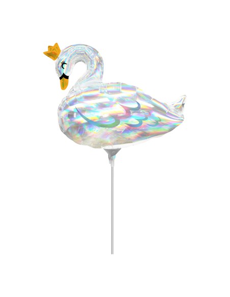 MINISHAPE 14" CIGNO IRIDESCENTE 35CM - L'Officina delle feste
