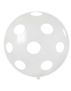 MONGOLFIERA LATTICE 30"/80cm TRASPARENTE STAMPA POIS BIANCHI - 2