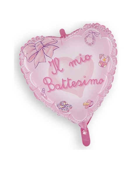 MYLAR BIG CM. 80 BATTESIMO ROSA - L'Officina delle feste