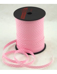 NASTRO ROSA CON POIS BIFACCIALE MM10X250M - L'Officina delle 2