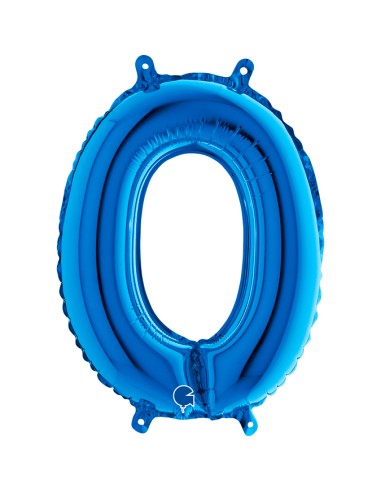 NUMERO MYLAR MEDIO BLU 0 CM. 35 - L'Officina delle feste