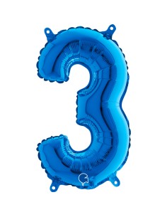 NUMERO MYLAR MEDIO BLU 3 CM. 35 - L'Officina delle feste 2