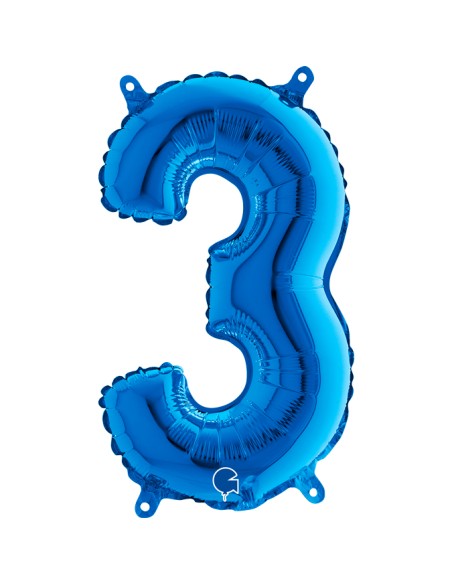 NUMERO MYLAR MEDIO BLU 3 CM. 35 - L'Officina delle feste NUMERO MYLAR MEDIO BLU 3 CM. 35 - L'Officina delle feste