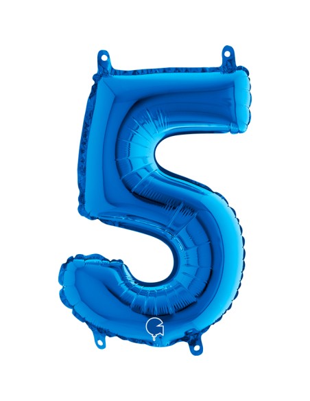 NUMERO MYLAR MEDIO BLU 5 CM. 35 - L'Officina delle feste