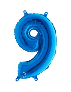 NUMERO MYLAR MEDIO BLU 9 CM. 35 - L'Officina delle feste 2