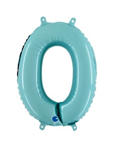 NUMERO MYLAR MEDIO CELESTE 0 (zero) CM. 35 - L'Officina delle 2