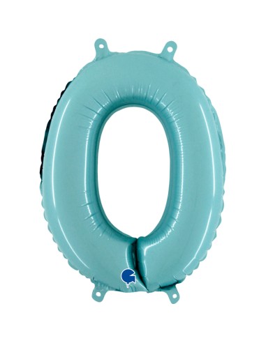 NUMERO MYLAR MEDIO CELESTE 0 (zero) CM. 35 - L'Officina delle