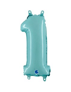 NUMERO MYLAR MEDIO CELESTE 1 CM. 35 - L'Officina delle feste 2