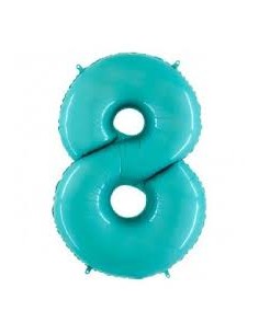 NUMERO MYLAR MEDIO CELESTE 8 CM. 35 - L'Officina delle feste 2