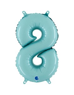 NUMERO MYLAR MEDIO CELESTE 8 CM. 35 - L'Officina delle feste 2