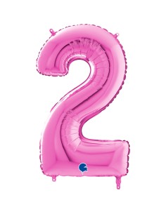 NUMERO MYLAR MEDIO FUXIA 2 CM. 35 - L'Officina delle feste 2