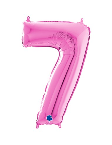 NUMERO MYLAR MEDIO FUXIA 7 CM. 35 - L'Officina delle feste