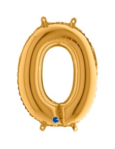 NUMERO MYLAR MEDIO ORO 0 CM. 35 - L'Officina delle feste 2