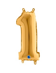 NUMERO MYLAR MEDIO ORO 1 CM.35 - L'Officina delle feste 2