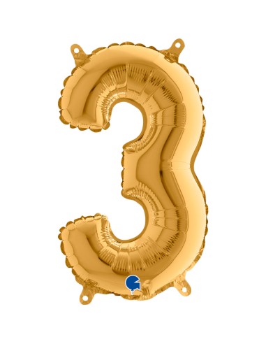 NUMERO MYLAR MEDIO ORO 3 CM. 35 - L'Officina delle feste