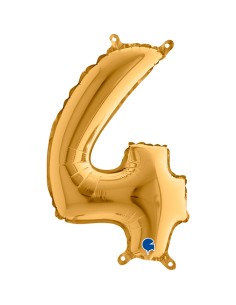 NUMERO MYLAR MEDIO ORO 4 CM. 35 - L'Officina delle feste 2