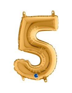 NUMERO MYLAR MEDIO ORO 5 CM. 35 - L'Officina delle feste 2