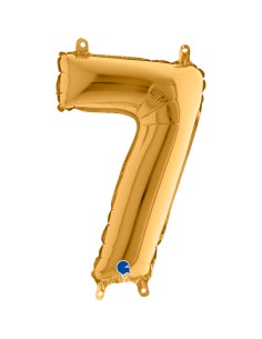 NUMERO MYLAR MEDIO ORO 7 CM. 35 - L'Officina delle feste 2