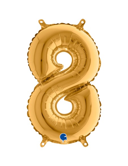 NUMERO MYLAR MEDIO ORO 8 CM. 35 - L'Officina delle feste NUMERO MYLAR MEDIO ORO 8 CM. 35 - L'Officina delle feste