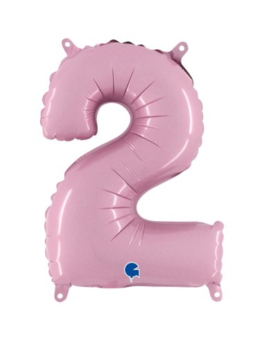 NUMERO MYLAR MEDIO ROSA 2 CM. 35 - L'Officina delle feste