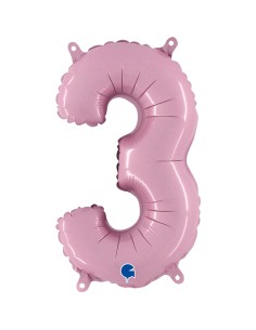 NUMERO MYLAR MEDIO ROSA 3 CM. 35 - L'Officina delle feste 2